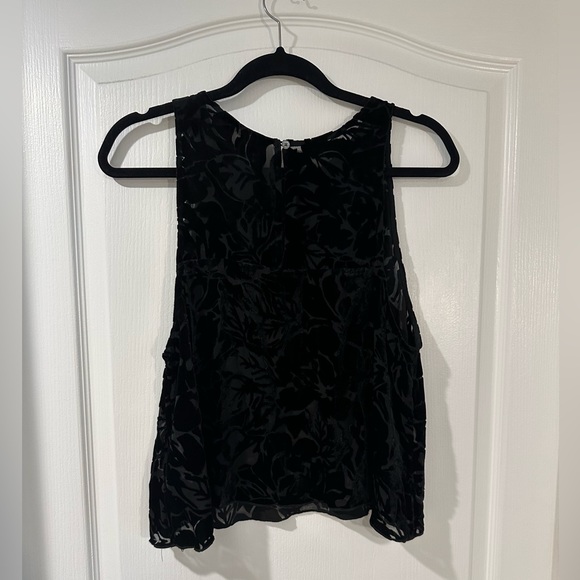 Wilfred Velvet Floral Burnout Top, Unlined. Size L. - Picture 2 of 4